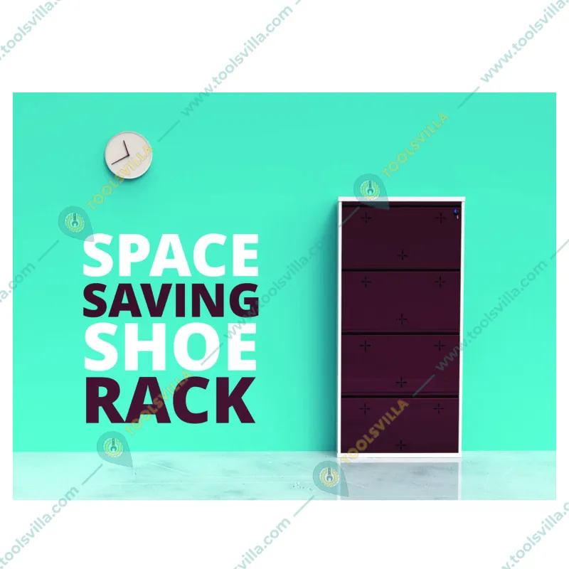 Premium Quality 4 Doors Space Saving Shoe Rack